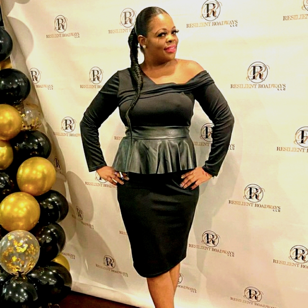 Black Asymmetrical Shoulder Peplum Dresses - Picture 2 of 9